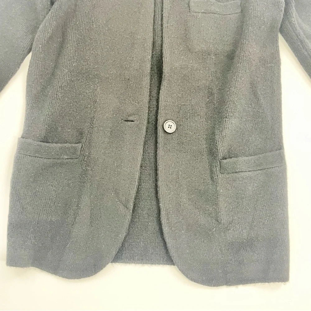NWT J Crew Cocoon Alpaca Blend Black Longline‎ Minimalist sweater-blazer BA551